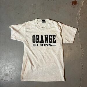 90s grey orange tigers school tee shirt